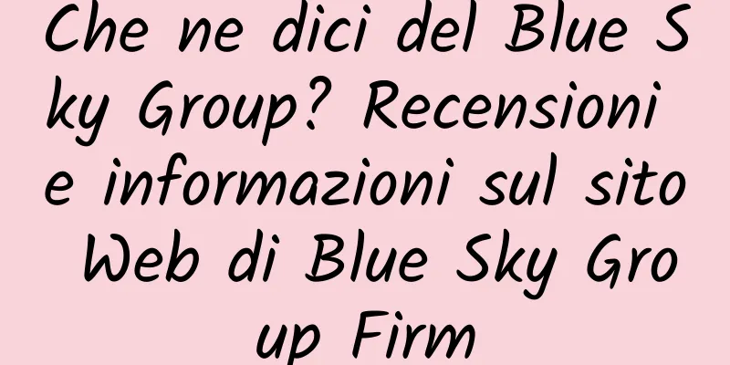 Che ne dici del Blue Sky Group? Recensioni e informazioni sul sito Web di Blue Sky Group Firm