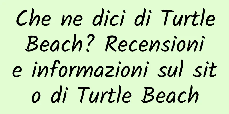Che ne dici di Turtle Beach? Recensioni e informazioni sul sito di Turtle Beach