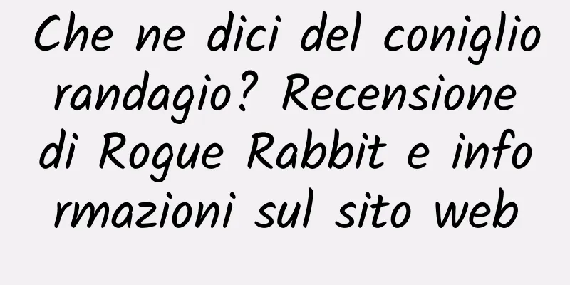 Che ne dici del coniglio randagio? Recensione di Rogue Rabbit e informazioni sul sito web