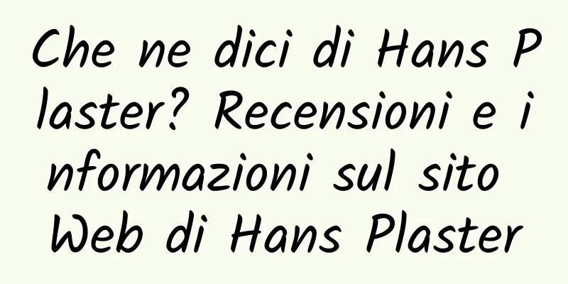 Che ne dici di Hans Plaster? Recensioni e informazioni sul sito Web di Hans Plaster