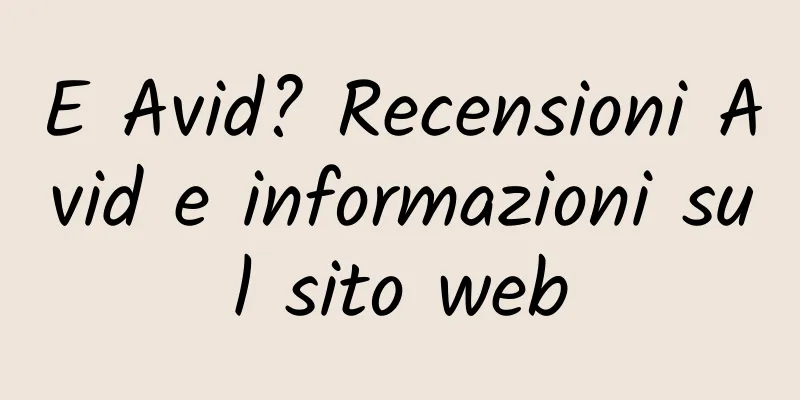E Avid? Recensioni Avid e informazioni sul sito web