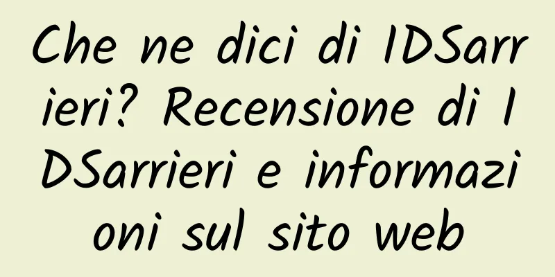 Che ne dici di IDSarrieri? Recensione di IDSarrieri e informazioni sul sito web