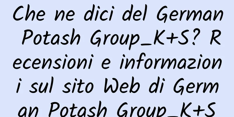 Che ne dici del German Potash Group_K+S? Recensioni e informazioni sul sito Web di German Potash Group_K+S