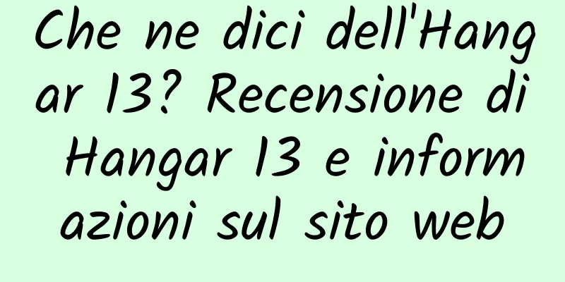 Che ne dici dell'Hangar 13? Recensione di Hangar 13 e informazioni sul sito web