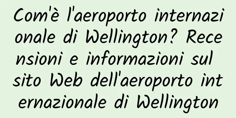 Com'è l'aeroporto internazionale di Wellington? Recensioni e informazioni sul sito Web dell'aeroporto internazionale di Wellington