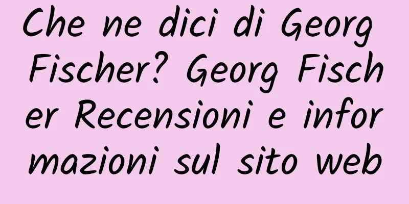 Che ne dici di Georg Fischer? Georg Fischer Recensioni e informazioni sul sito web