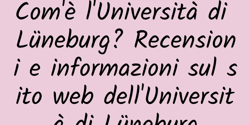 Com'è l'Università di Lüneburg? Recensioni e informazioni sul sito web dell'Università di Lüneburg
