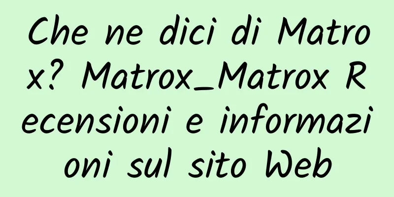 Che ne dici di Matrox? Matrox_Matrox Recensioni e informazioni sul sito Web