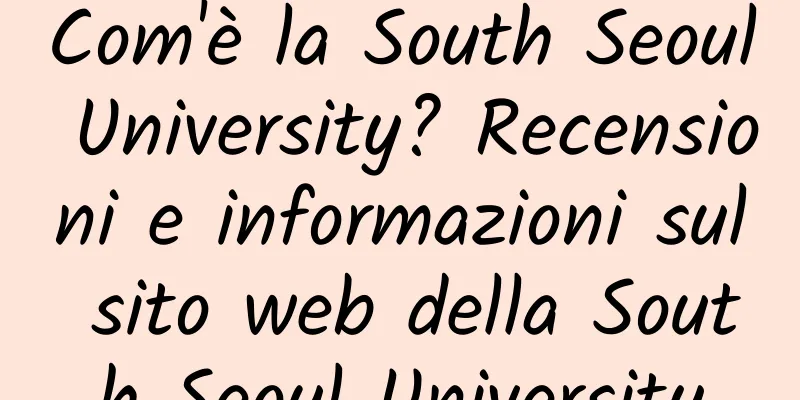 Com'è la South Seoul University? Recensioni e informazioni sul sito web della South Seoul University
