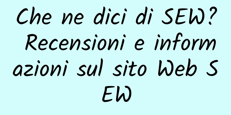 Che ne dici di SEW? Recensioni e informazioni sul sito Web SEW