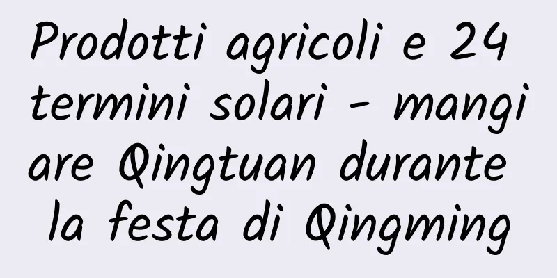Prodotti agricoli e 24 termini solari - mangiare Qingtuan durante la festa di Qingming