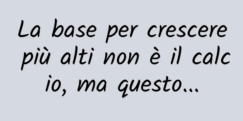 La base per crescere più alti non è il calcio, ma questo...