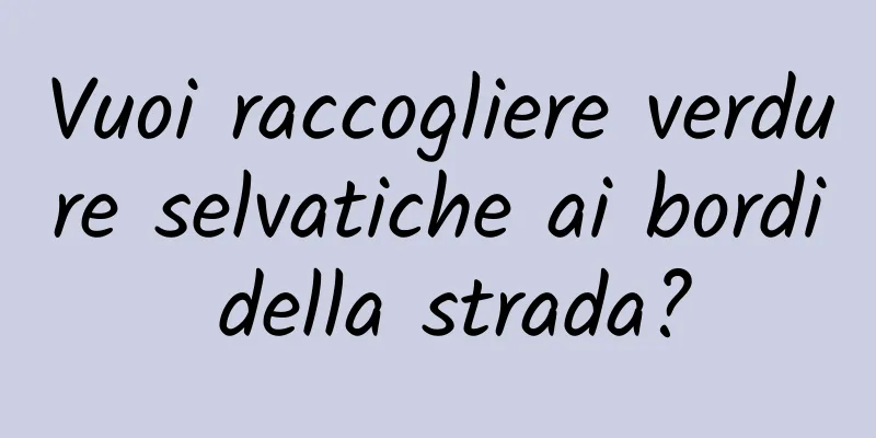 Vuoi raccogliere verdure selvatiche ai bordi della strada?