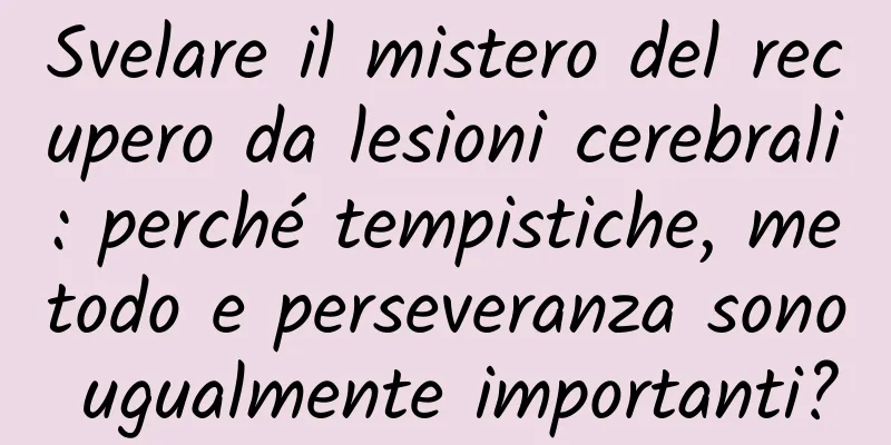 Svelare il mistero del recupero da lesioni cerebrali: perché tempistiche, metodo e perseveranza sono ugualmente importanti?