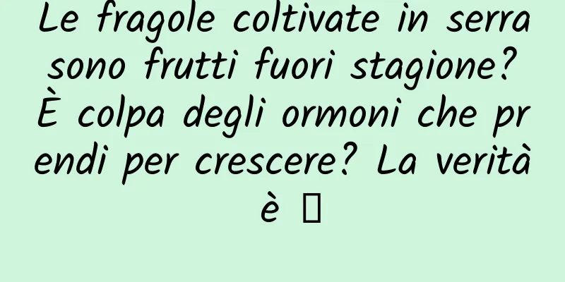 Le fragole coltivate in serra sono frutti fuori stagione? È colpa degli ormoni che prendi per crescere? La verità è →