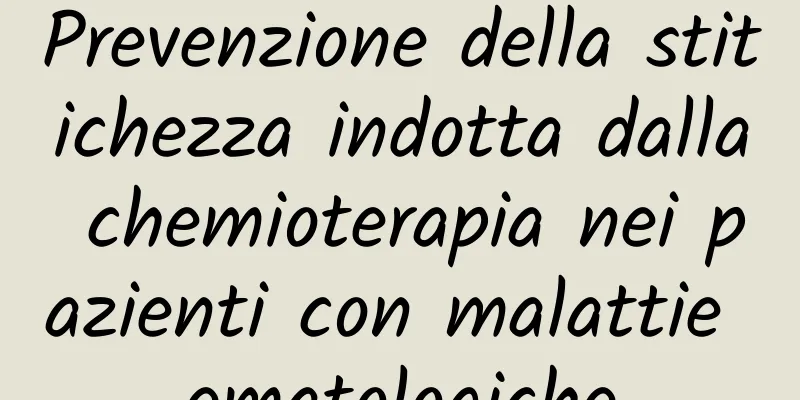 Prevenzione della stitichezza indotta dalla chemioterapia nei pazienti con malattie ematologiche
