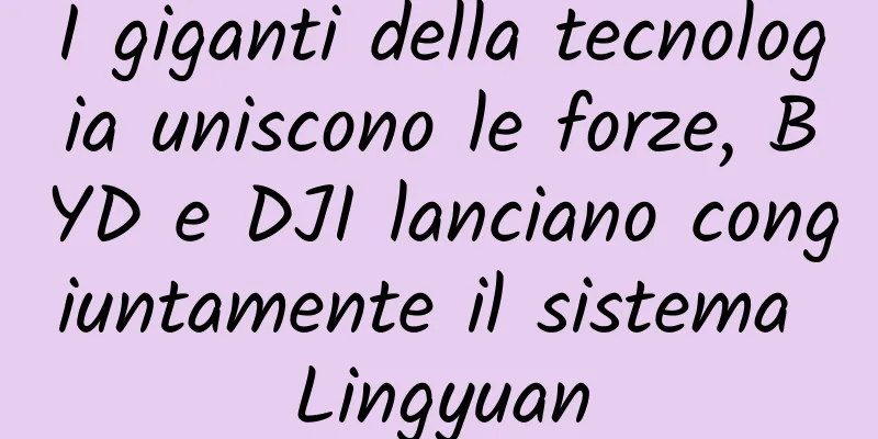 I giganti della tecnologia uniscono le forze, BYD e DJI lanciano congiuntamente il sistema Lingyuan