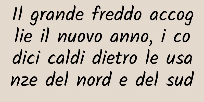 Il grande freddo accoglie il nuovo anno, i codici caldi dietro le usanze del nord e del sud