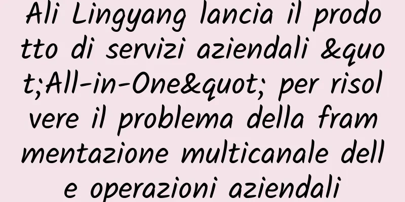 Ali Lingyang lancia il prodotto di servizi aziendali "All-in-One" per risolvere il problema della frammentazione multicanale delle operazioni aziendali