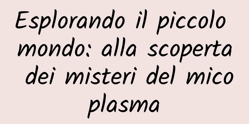 Esplorando il piccolo mondo: alla scoperta dei misteri del micoplasma