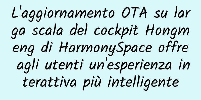 L'aggiornamento OTA su larga scala del cockpit Hongmeng di HarmonySpace offre agli utenti un'esperienza interattiva più intelligente