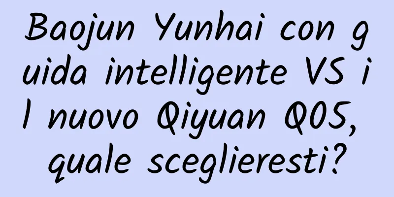 Baojun Yunhai con guida intelligente VS il nuovo Qiyuan Q05, quale sceglieresti?