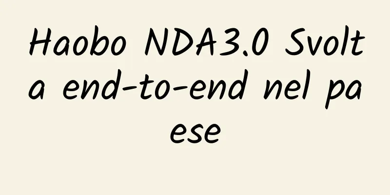 Haobo NDA3.0 Svolta end-to-end nel paese