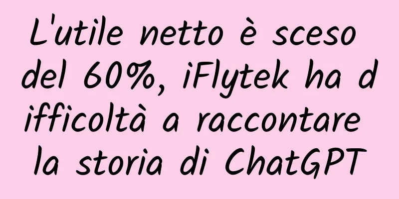 L'utile netto è sceso del 60%, iFlytek ha difficoltà a raccontare la storia di ChatGPT