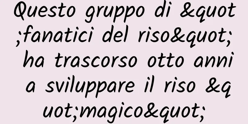 Questo gruppo di "fanatici del riso" ha trascorso otto anni a sviluppare il riso "magico"