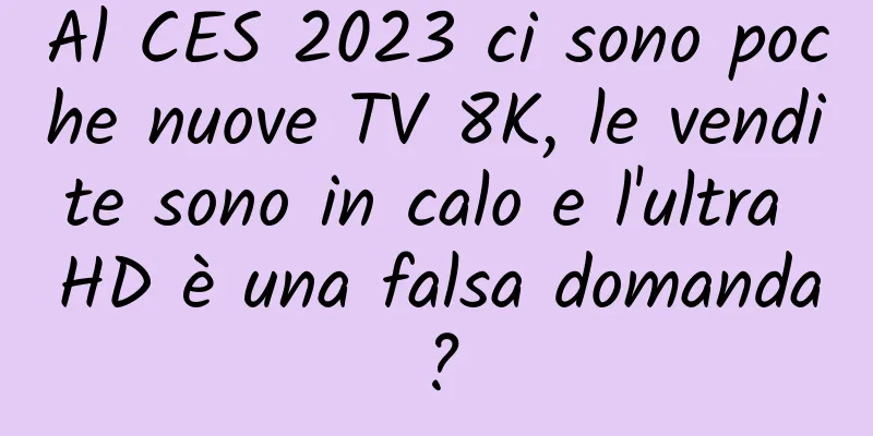 Al CES 2023 ci sono poche nuove TV 8K, le vendite sono in calo e l'ultra HD è una falsa domanda?