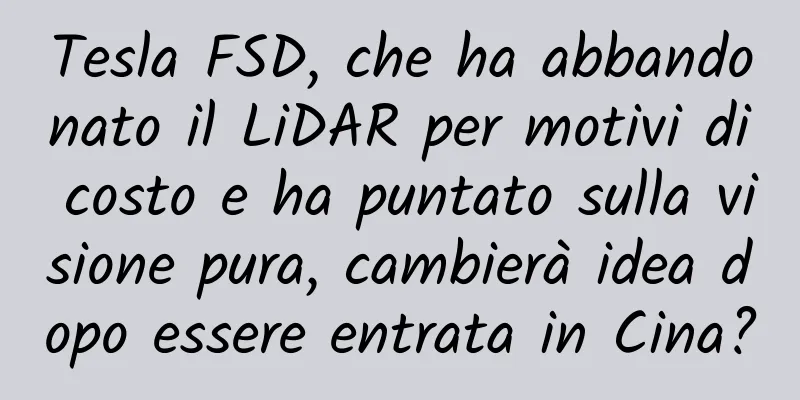 Tesla FSD, che ha abbandonato il LiDAR per motivi di costo e ha puntato sulla visione pura, cambierà idea dopo essere entrata in Cina?