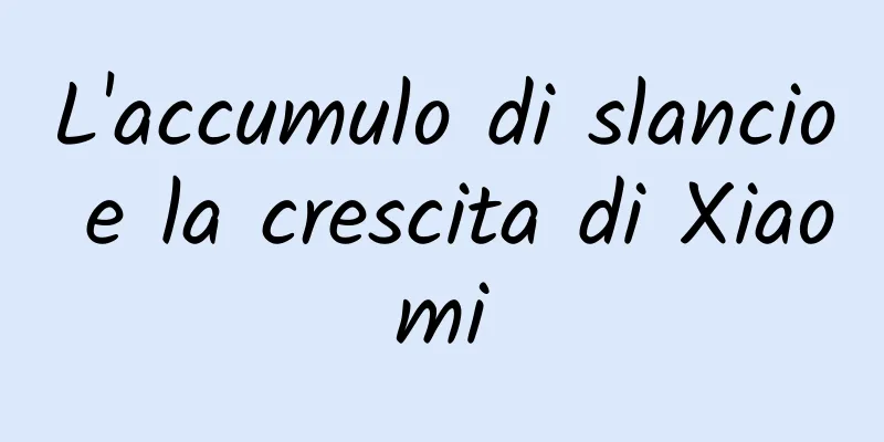 L'accumulo di slancio e la crescita di Xiaomi