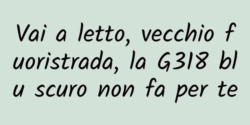 Vai a letto, vecchio fuoristrada, la G318 blu scuro non fa per te