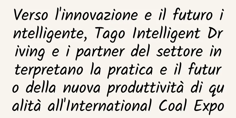 Verso l'innovazione e il futuro intelligente, Tago Intelligent Driving e i partner del settore interpretano la pratica e il futuro della nuova produttività di qualità all'International Coal Expo