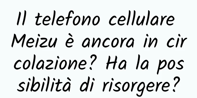 Il telefono cellulare Meizu è ancora in circolazione? Ha la possibilità di risorgere?
