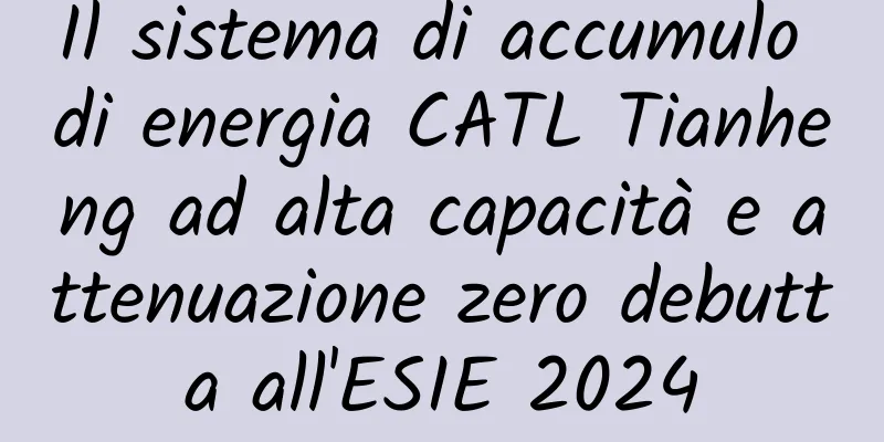 Il sistema di accumulo di energia CATL Tianheng ad alta capacità e attenuazione zero debutta all'ESIE 2024