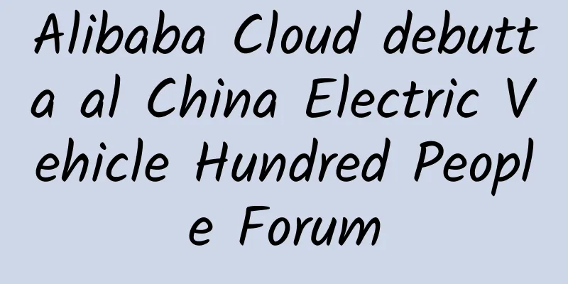 Alibaba Cloud debutta al China Electric Vehicle Hundred People Forum