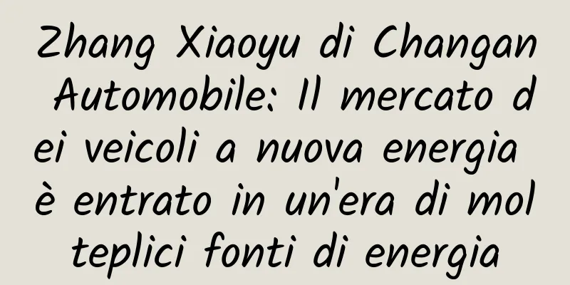 Zhang Xiaoyu di Changan Automobile: Il mercato dei veicoli a nuova energia è entrato in un'era di molteplici fonti di energia