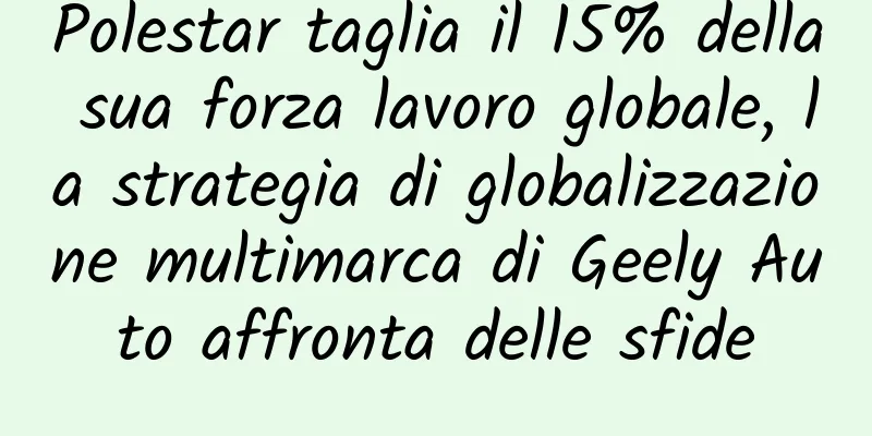 Polestar taglia il 15% della sua forza lavoro globale, la strategia di globalizzazione multimarca di Geely Auto affronta delle sfide