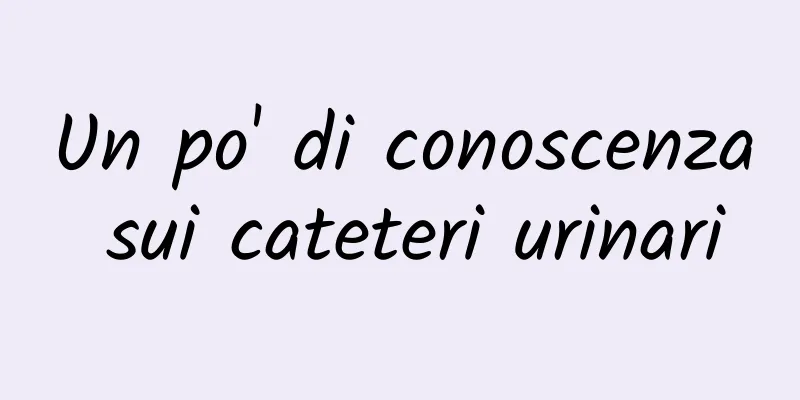 Un po' di conoscenza sui cateteri urinari