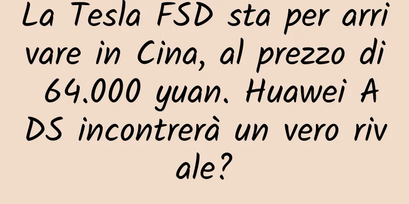 La Tesla FSD sta per arrivare in Cina, al prezzo di 64.000 yuan. Huawei ADS incontrerà un vero rivale?