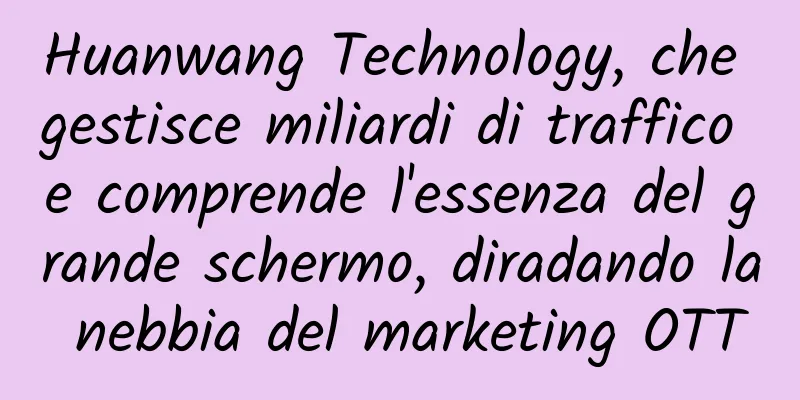 Huanwang Technology, che gestisce miliardi di traffico e comprende l'essenza del grande schermo, diradando la nebbia del marketing OTT