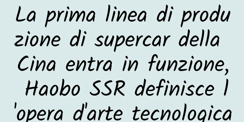 La prima linea di produzione di supercar della Cina entra in funzione, Haobo SSR definisce l'opera d'arte tecnologica