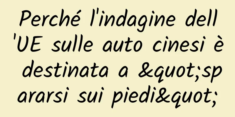 Perché l'indagine dell'UE sulle auto cinesi è destinata a "spararsi sui piedi"