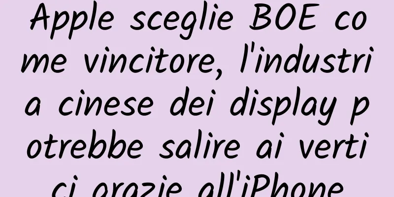 Apple sceglie BOE come vincitore, l'industria cinese dei display potrebbe salire ai vertici grazie all'iPhone