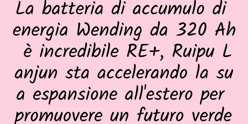 La batteria di accumulo di energia Wending da 320 Ah è incredibile RE+, Ruipu Lanjun sta accelerando la sua espansione all'estero per promuovere un futuro verde