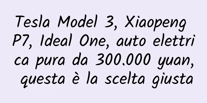 Tesla Model 3, Xiaopeng P7, Ideal One, auto elettrica pura da 300.000 yuan, questa è la scelta giusta