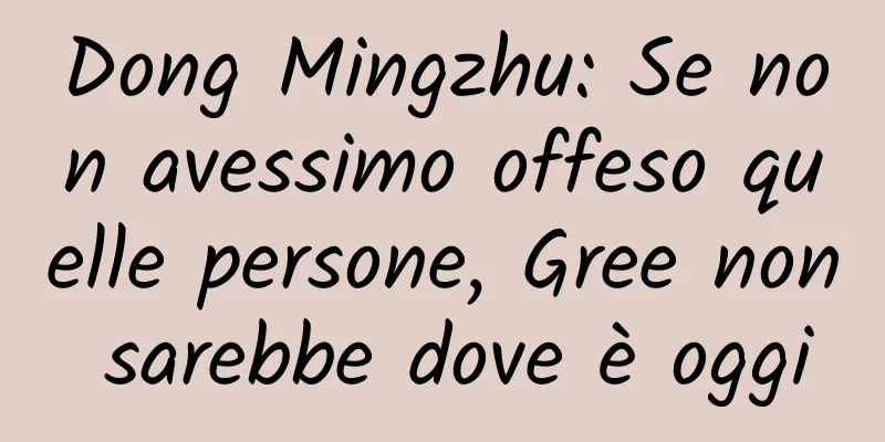 Dong Mingzhu: Se non avessimo offeso quelle persone, Gree non sarebbe dove è oggi