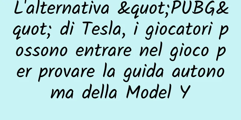 L'alternativa "PUBG" di Tesla, i giocatori possono entrare nel gioco per provare la guida autonoma della Model Y