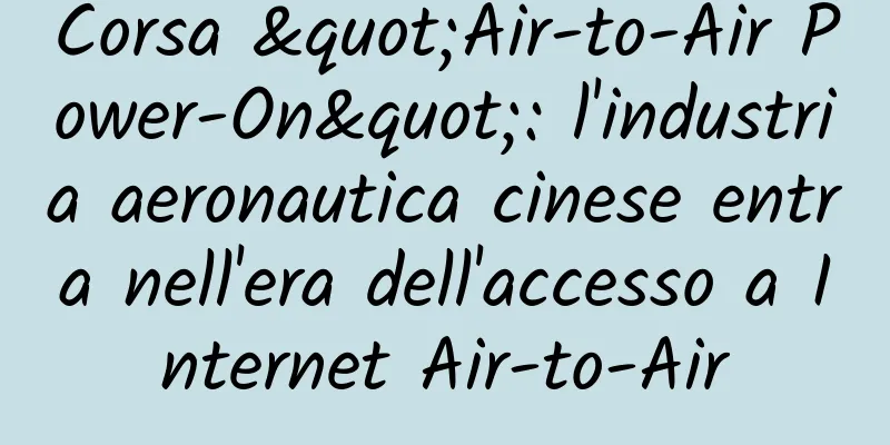 Corsa "Air-to-Air Power-On": l'industria aeronautica cinese entra nell'era dell'accesso a Internet Air-to-Air